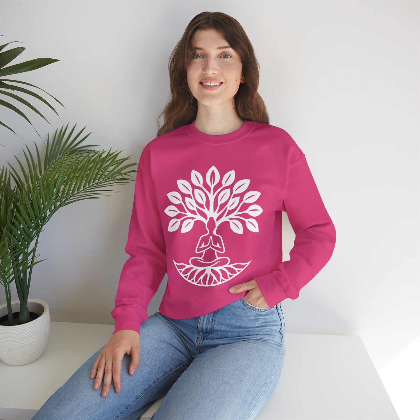 🌿Rooted in Stillness - Tree of Life Crewneck Sweatshirt