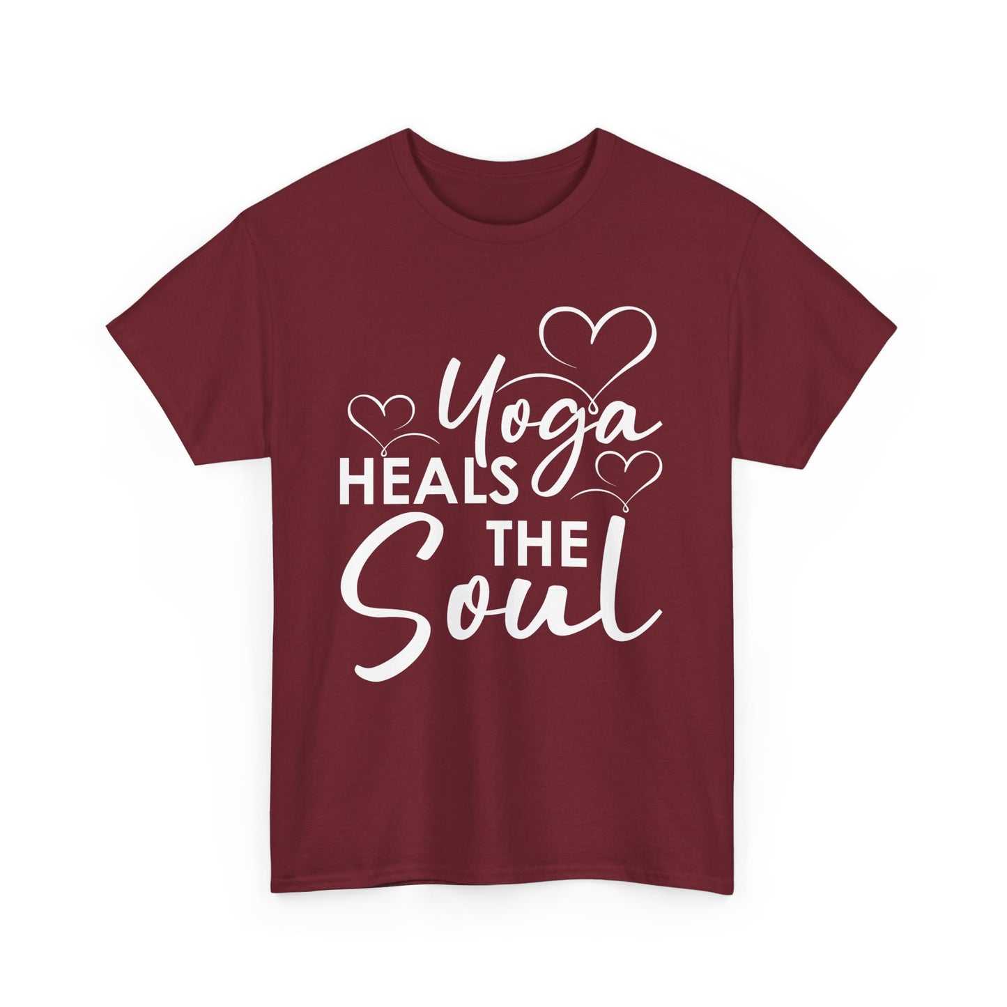 π§"Yoga Heals the Soul" Heavy Cotton Tee - Where Breath Meets Healing