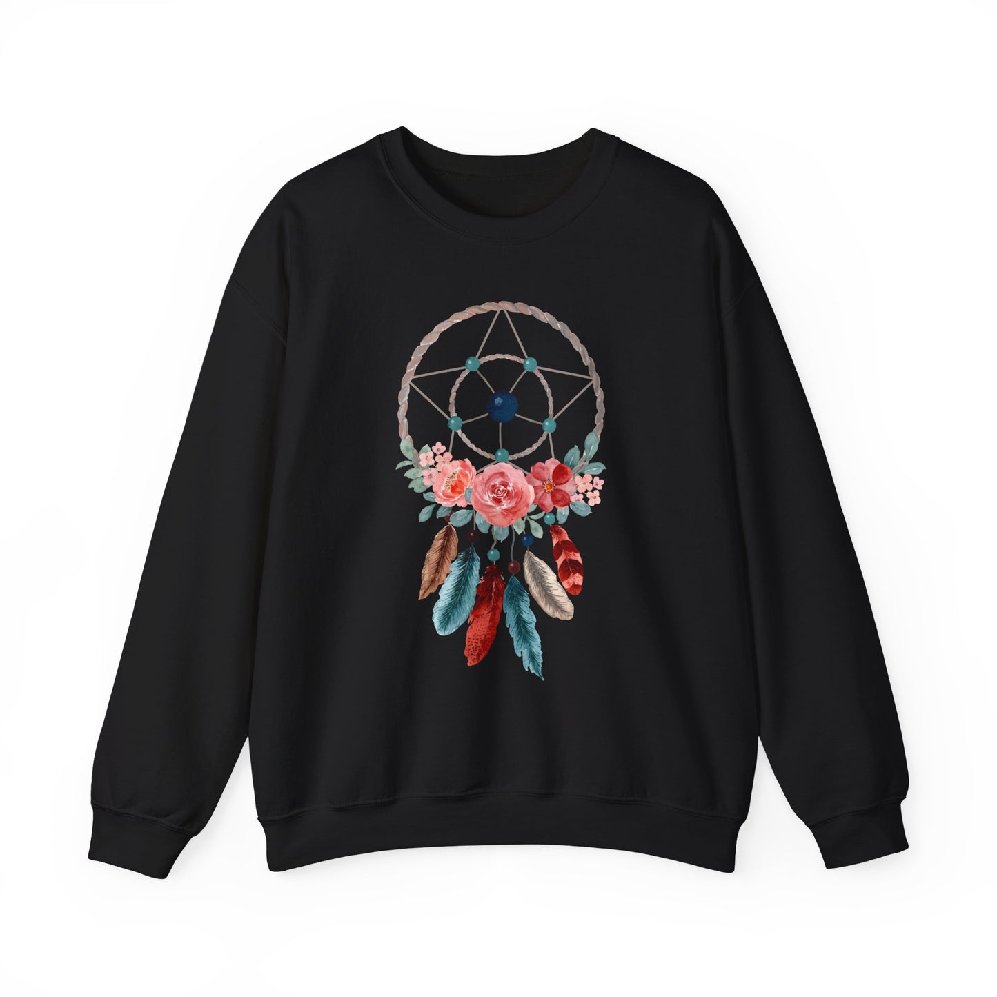 🌙Sacred Dreams - Dreamcatcher & Roses Sweatshirt