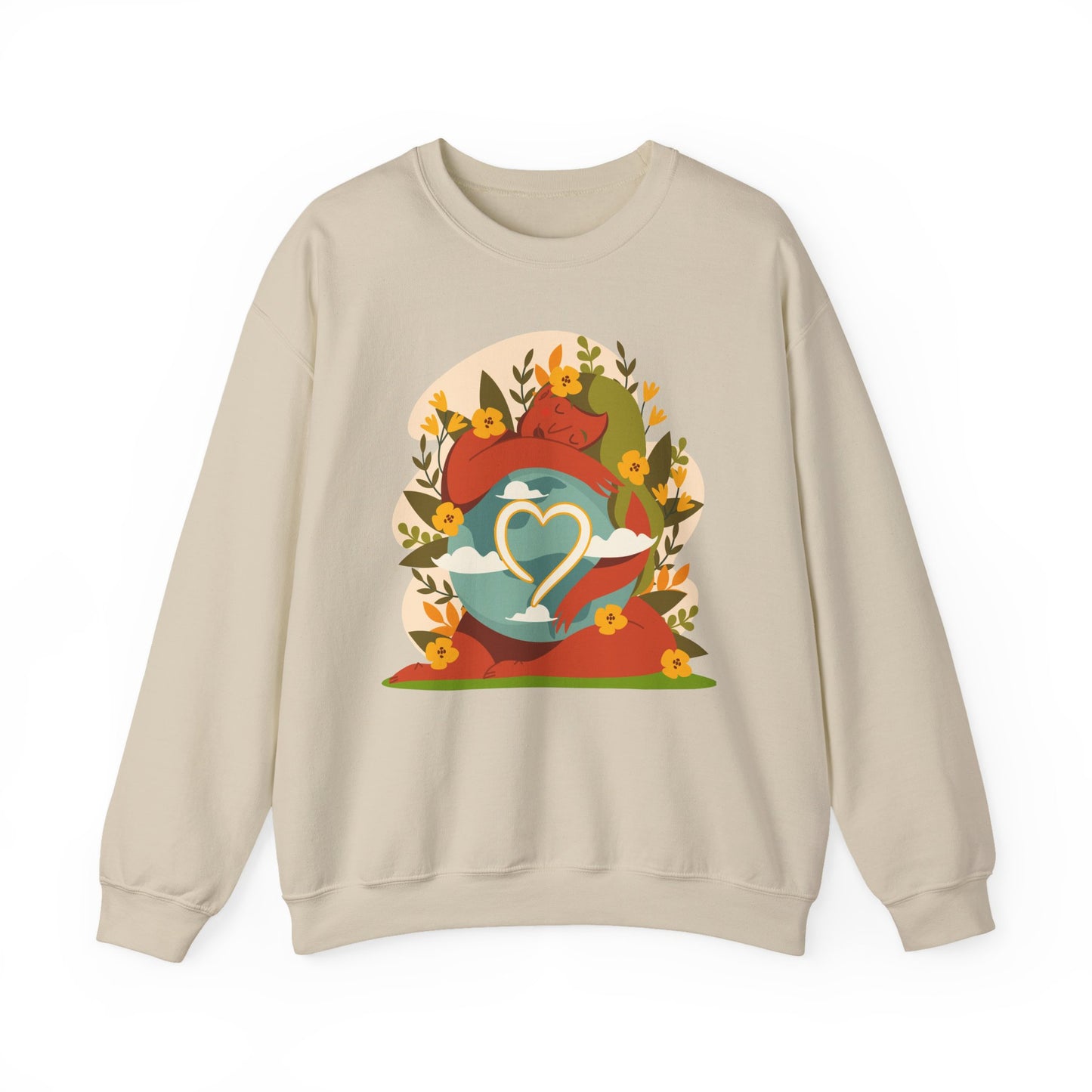 🌸She Who Holds the World - Mother Earth Embrace Sweatshirt