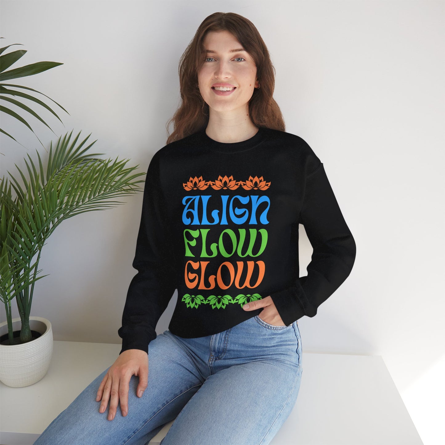 💫Align • Flow • Glow - Lotus Harmony Crewneck Sweatshirt