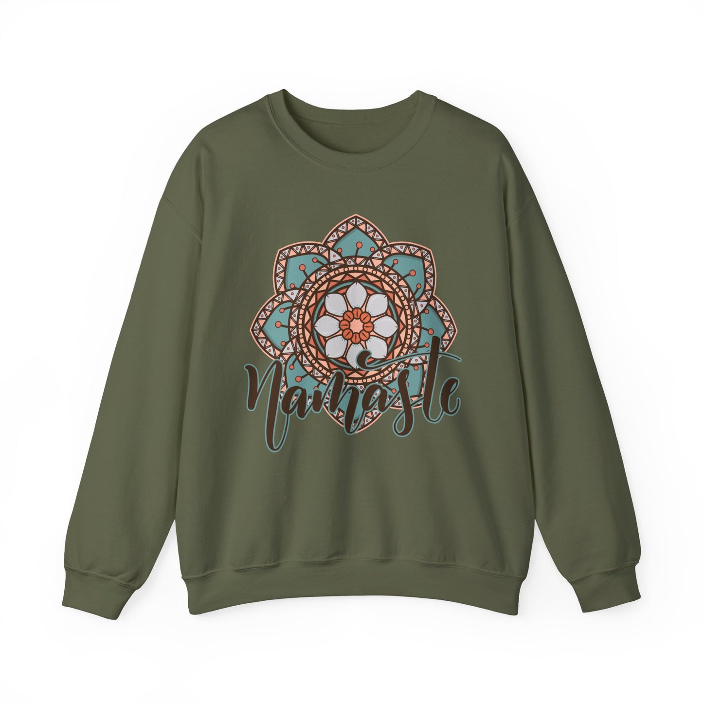 Namaste in Bloom🌸 - Mandala Crewneck Sweatshirt