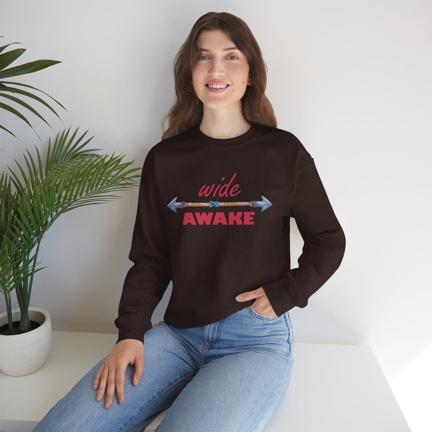 👁️🗨️Wide Awake - Aligned, Aware, Alive - Crewneck Sweatshirt