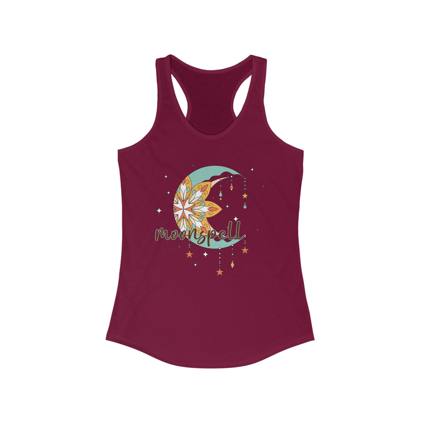 "Moonspell" - BOHO Women's Racerback Tank Top - For the Free-Spirited Soul