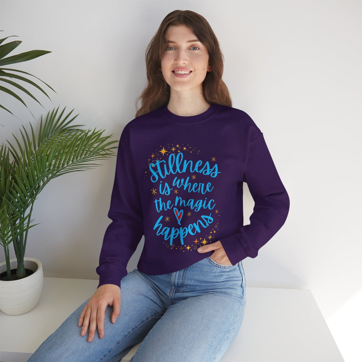 🌌The Magic of Stillness - Mindful Moments Crewneck Sweatshirt