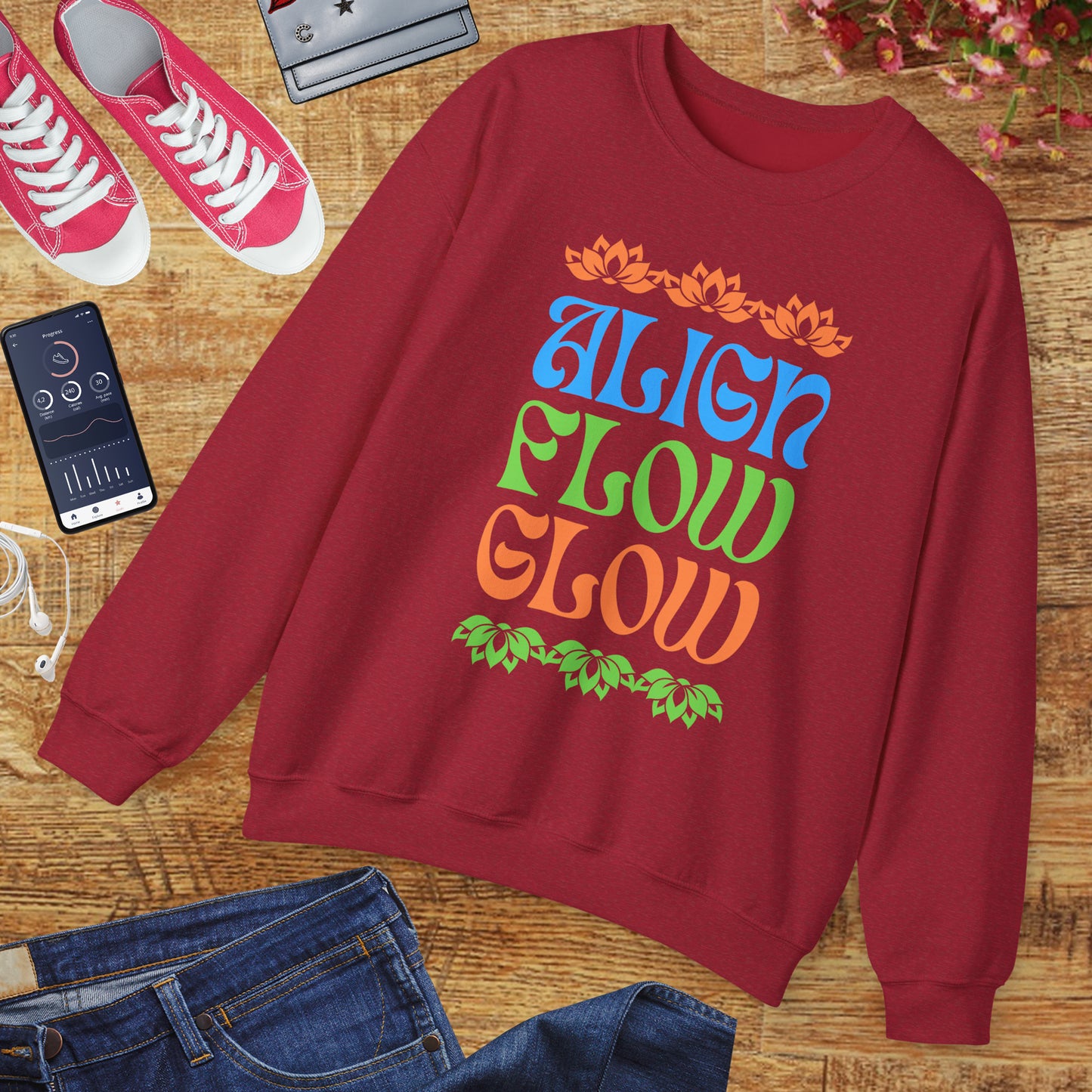 💫Align • Flow • Glow - Lotus Harmony Crewneck Sweatshirt
