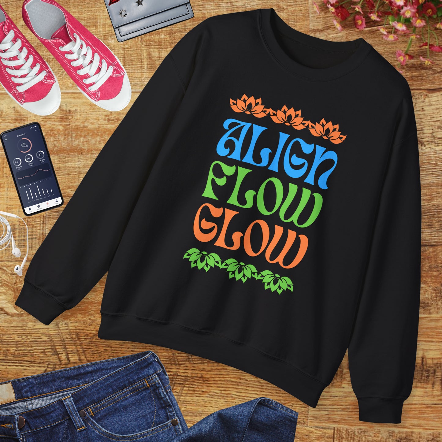 💫Align • Flow • Glow - Lotus Harmony Crewneck Sweatshirt