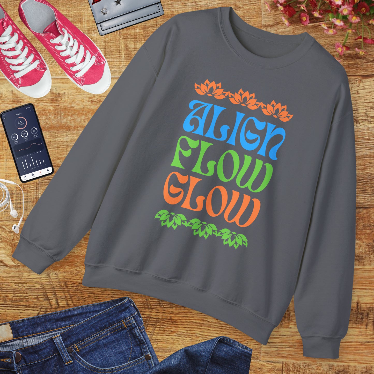 💫Align • Flow • Glow - Lotus Harmony Crewneck Sweatshirt