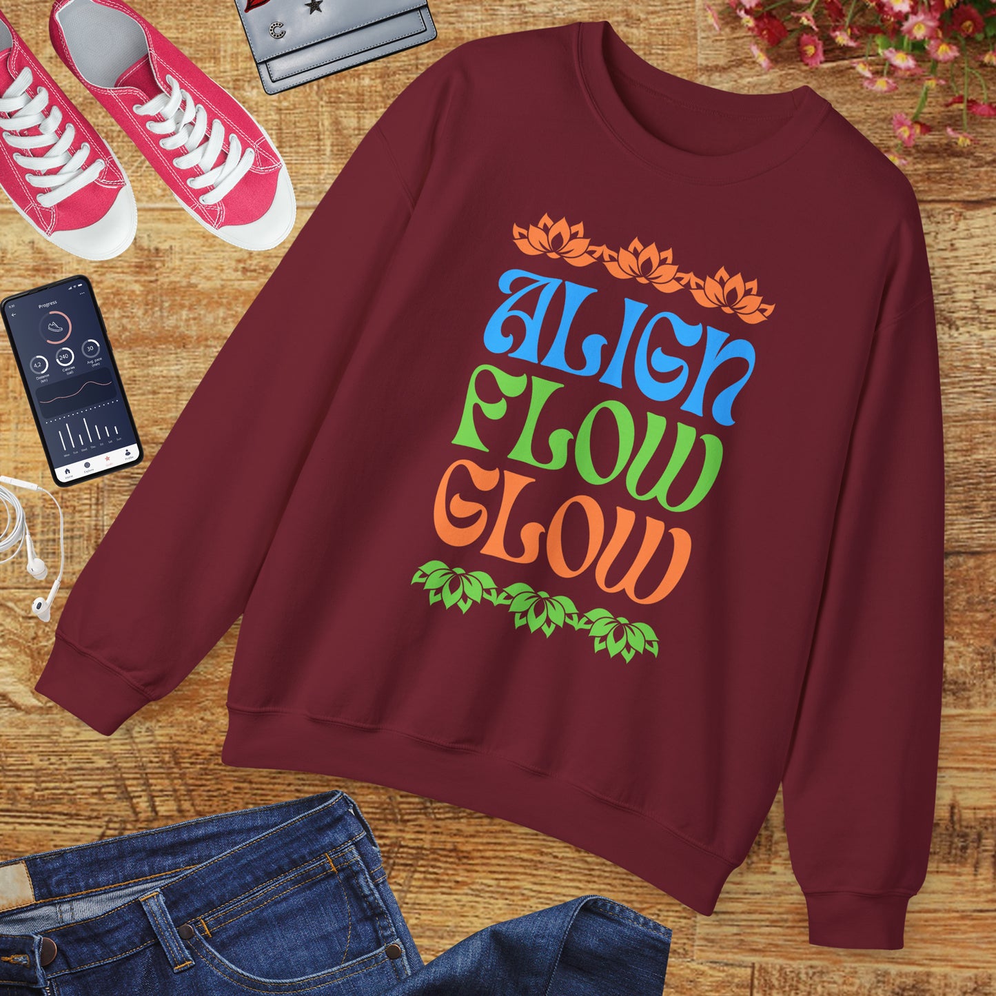 💫Align • Flow • Glow - Lotus Harmony Crewneck Sweatshirt