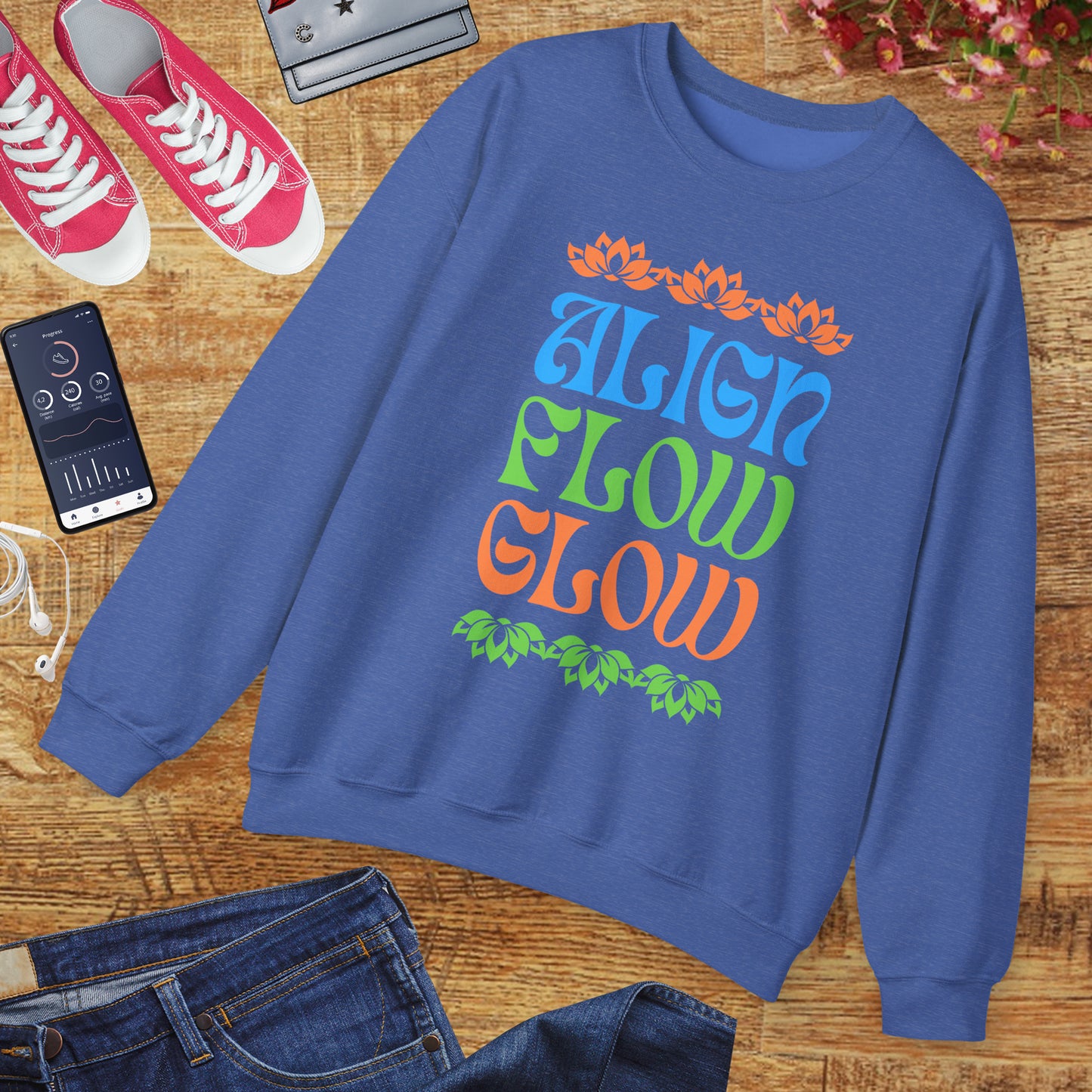 💫Align • Flow • Glow - Lotus Harmony Crewneck Sweatshirt