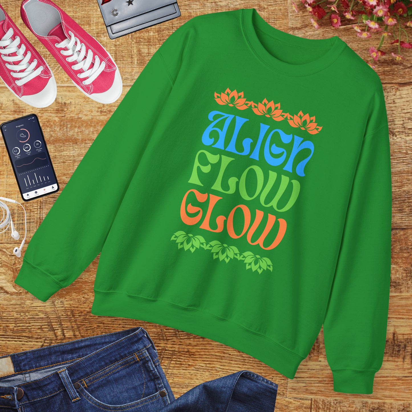 💫Align • Flow • Glow - Lotus Harmony Crewneck Sweatshirt