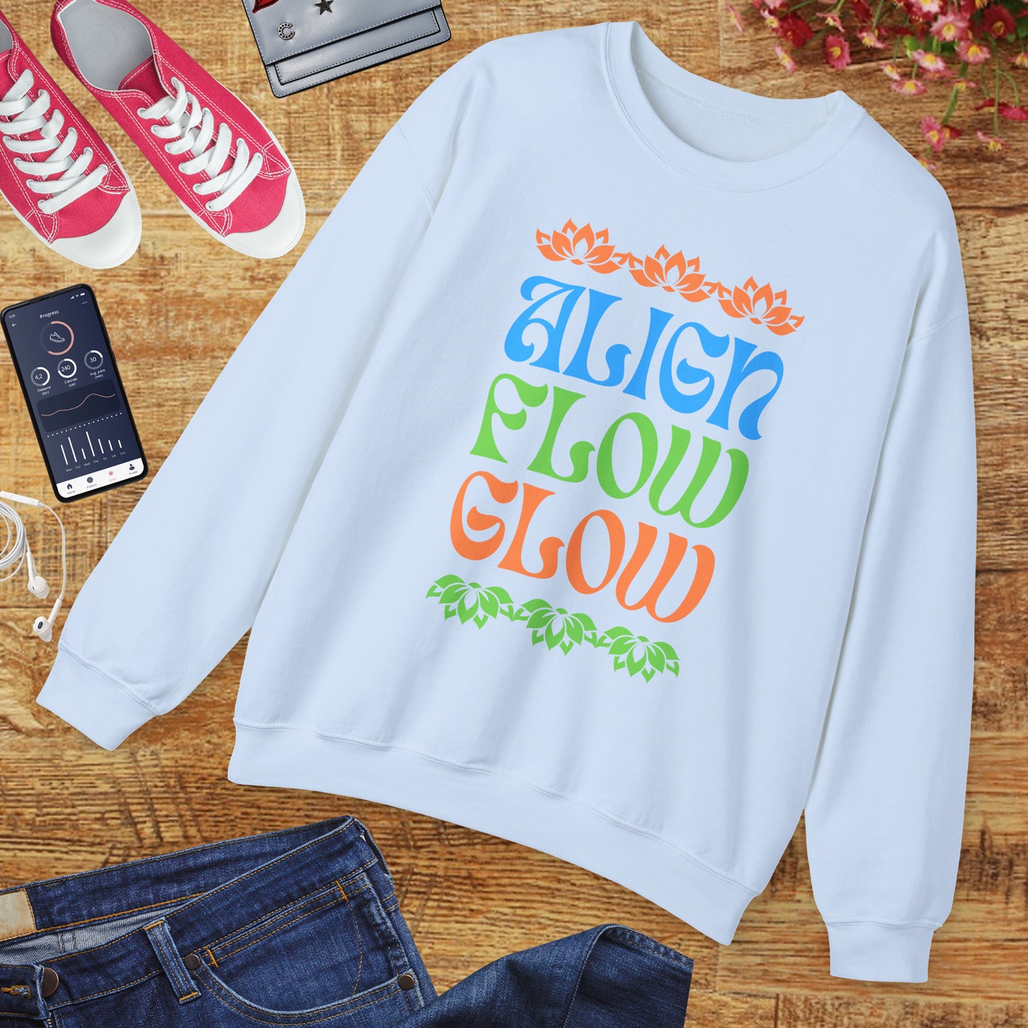 💫Align • Flow • Glow - Lotus Harmony Crewneck Sweatshirt