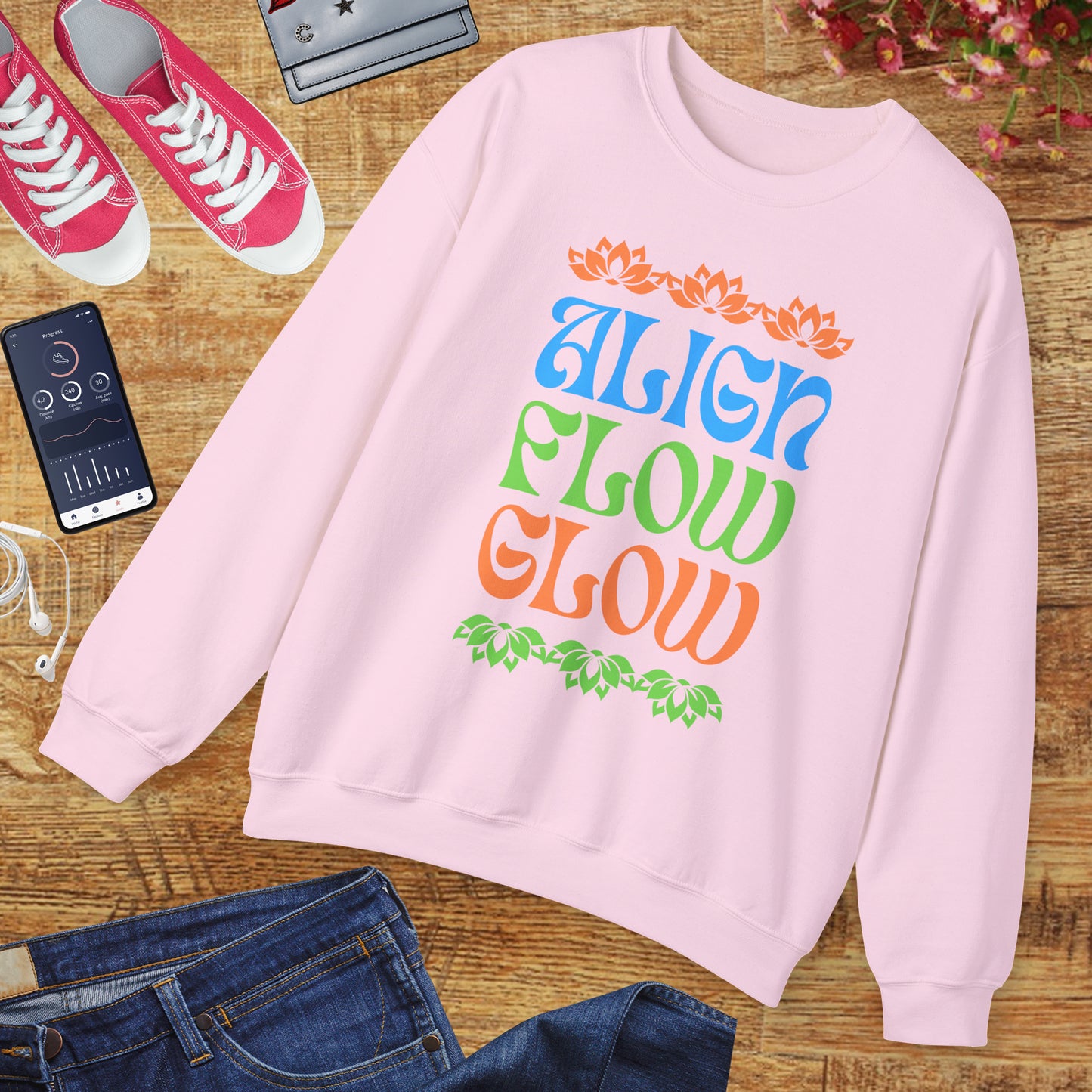 💫Align • Flow • Glow - Lotus Harmony Crewneck Sweatshirt