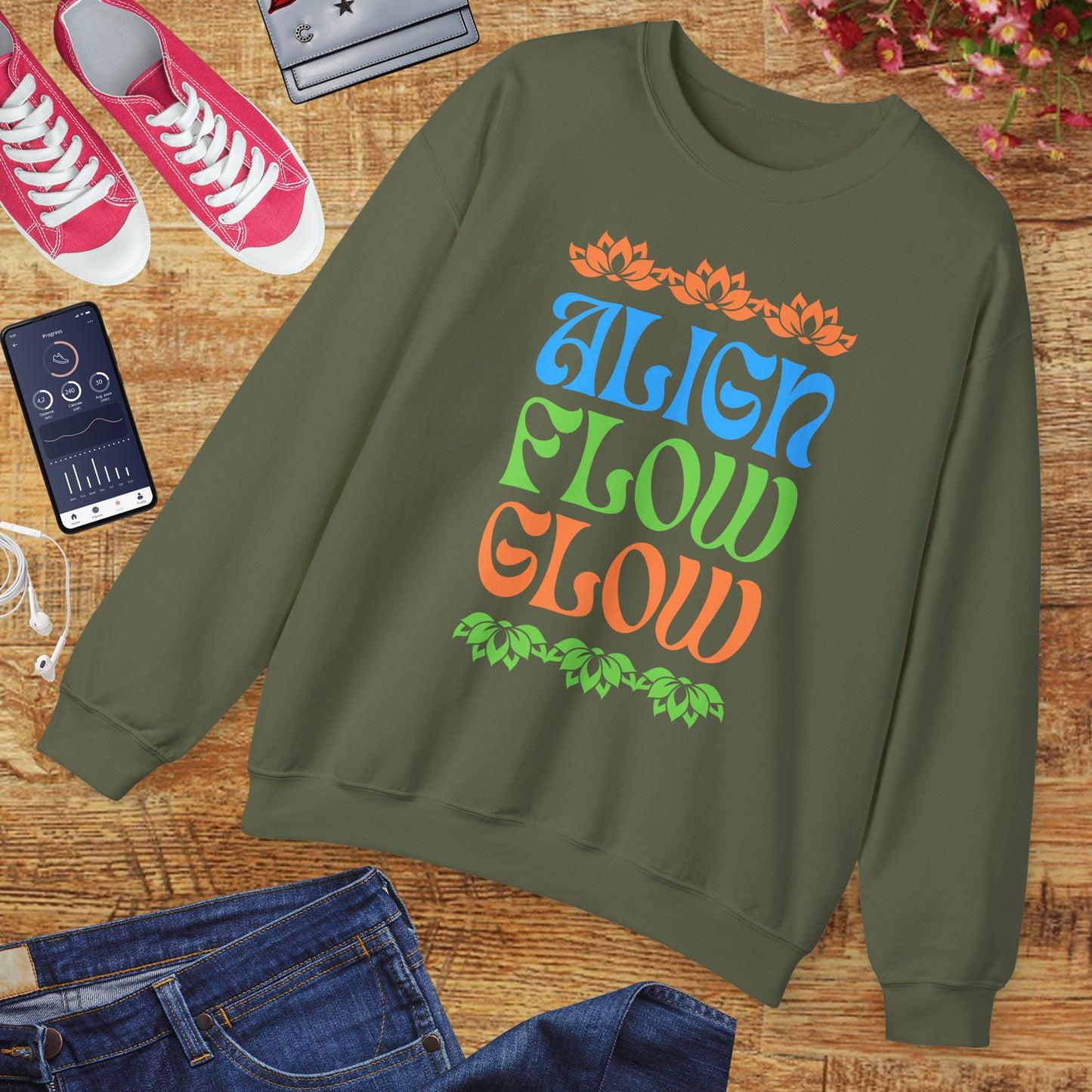 💫Align • Flow • Glow - Lotus Harmony Crewneck Sweatshirt
