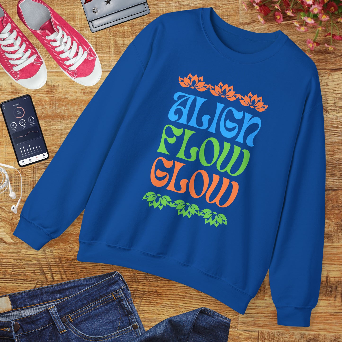 💫Align • Flow • Glow - Lotus Harmony Crewneck Sweatshirt