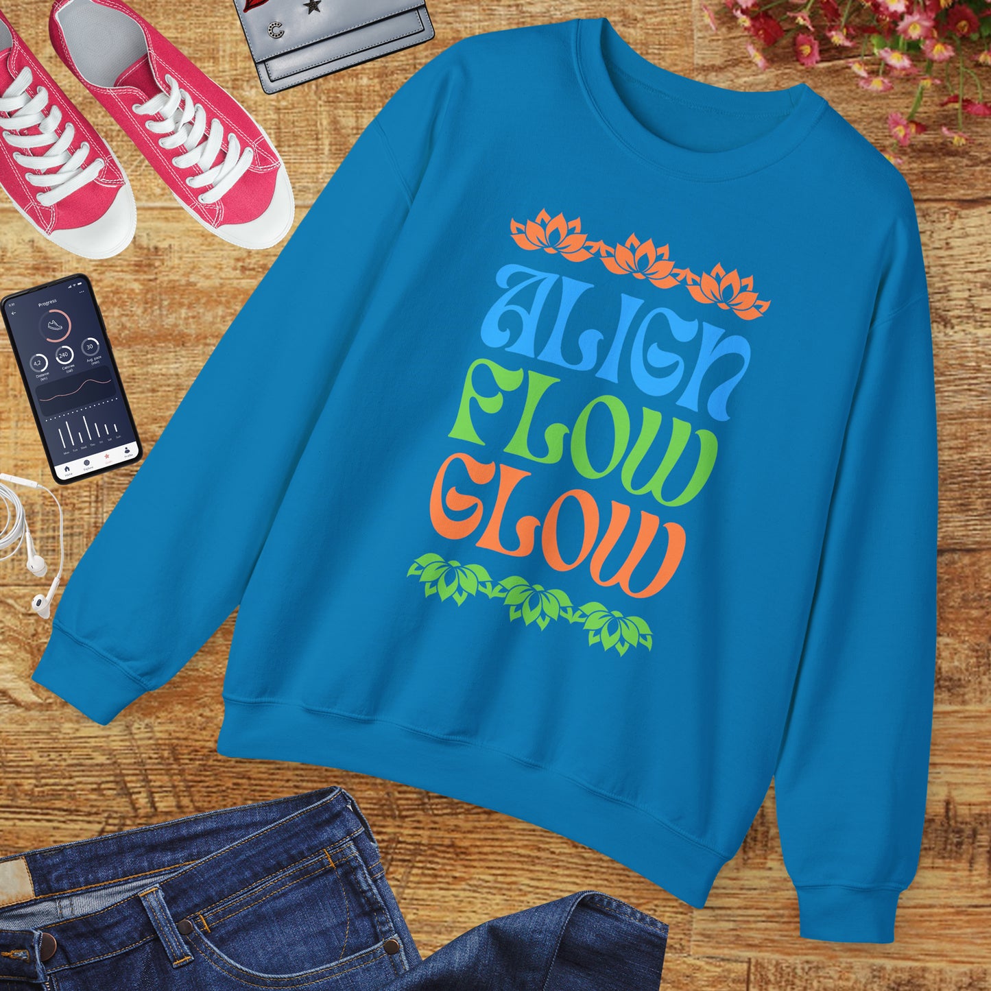 💫Align • Flow • Glow - Lotus Harmony Crewneck Sweatshirt