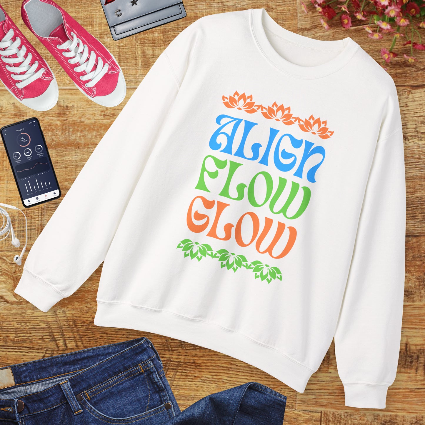 💫Align • Flow • Glow - Lotus Harmony Crewneck Sweatshirt