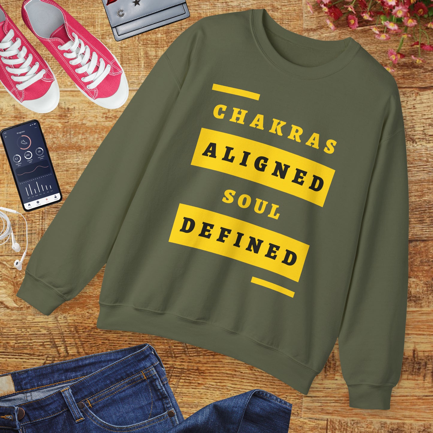 Chakras Aligned, Soul Defined π§ββοΈβ¨ Crewneck Sweatshirt