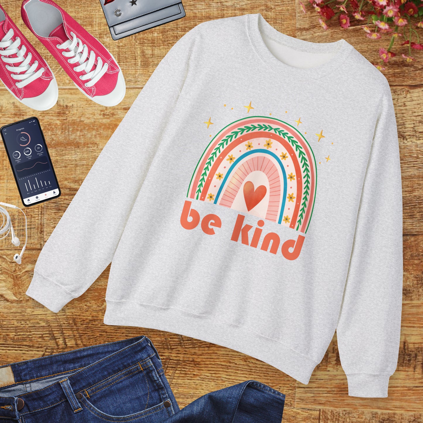 ๐Be Kind - Wear the Rainbow Within - Crewneck Sweatshirt