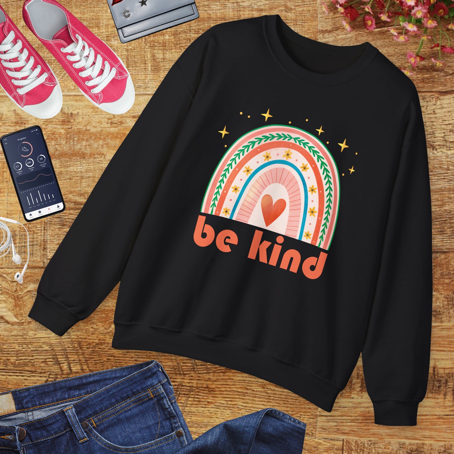 ๐Be Kind - Wear the Rainbow Within - Crewneck Sweatshirt