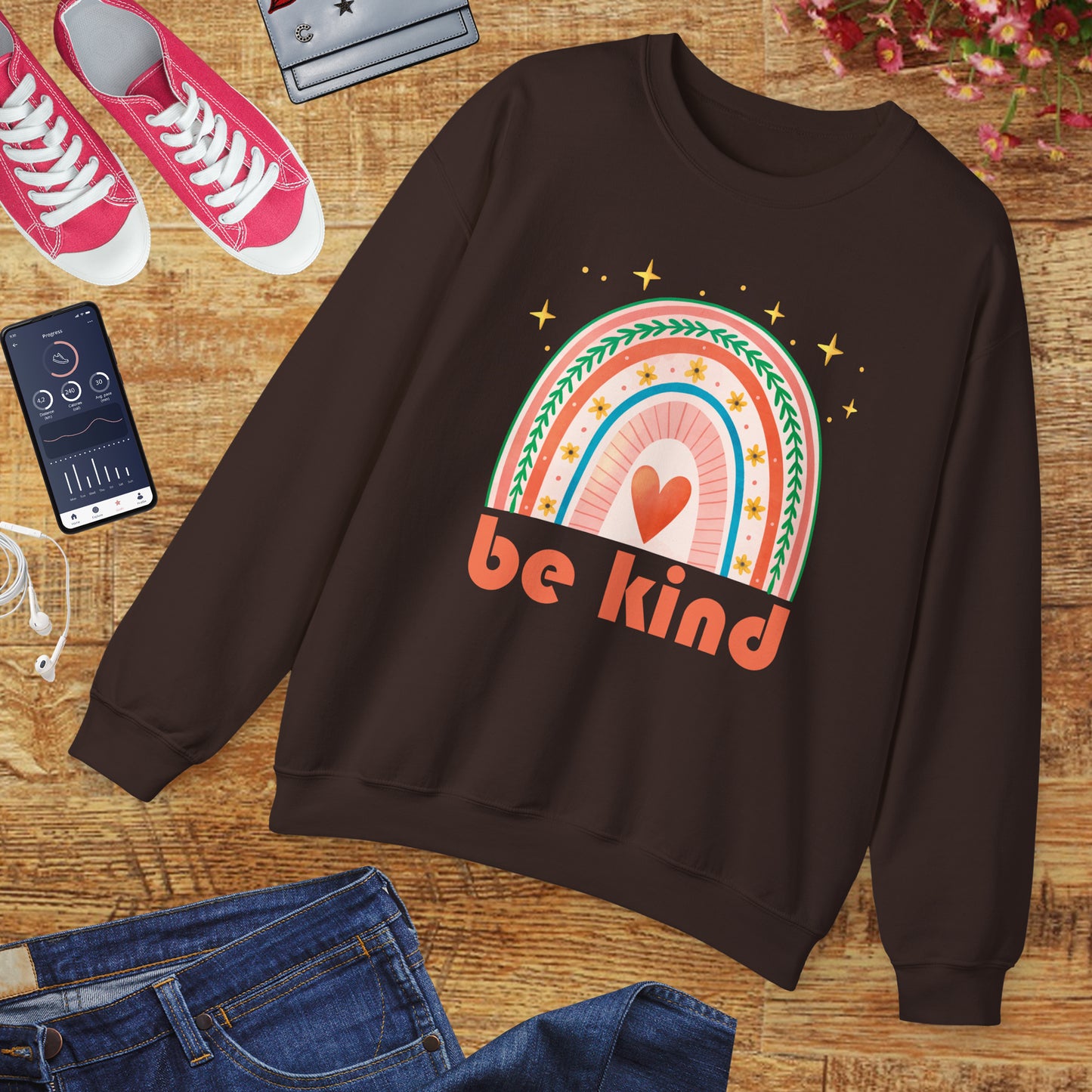 ๐Be Kind - Wear the Rainbow Within - Crewneck Sweatshirt