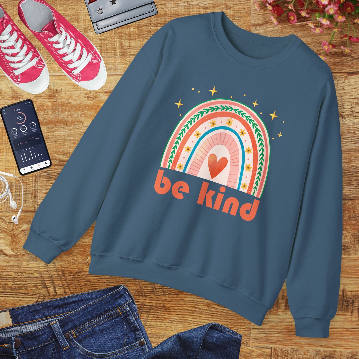 ๐Be Kind - Wear the Rainbow Within - Crewneck Sweatshirt