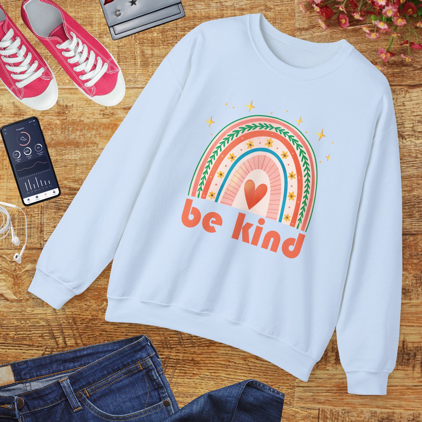 ๐Be Kind - Wear the Rainbow Within - Crewneck Sweatshirt