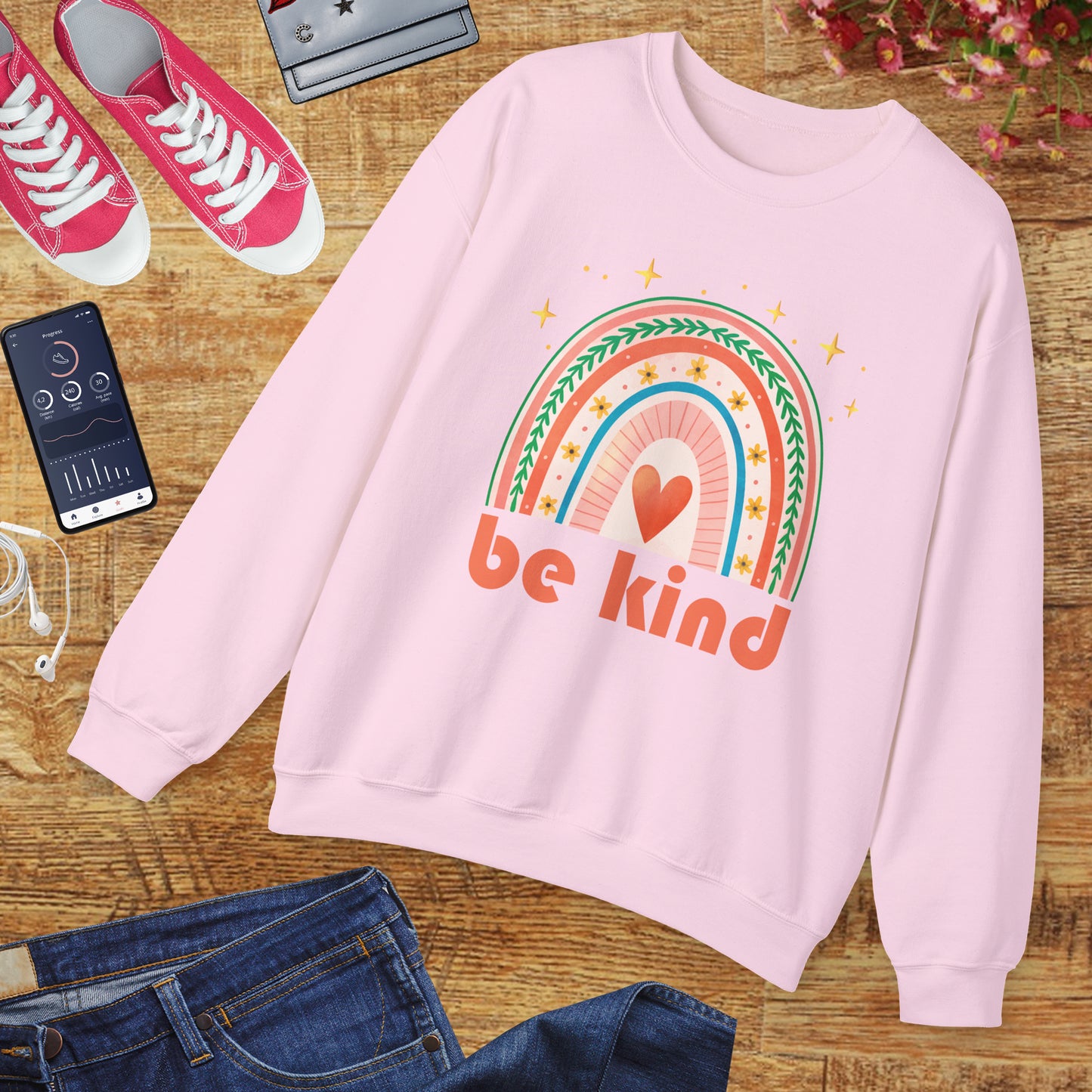 ๐Be Kind - Wear the Rainbow Within - Crewneck Sweatshirt