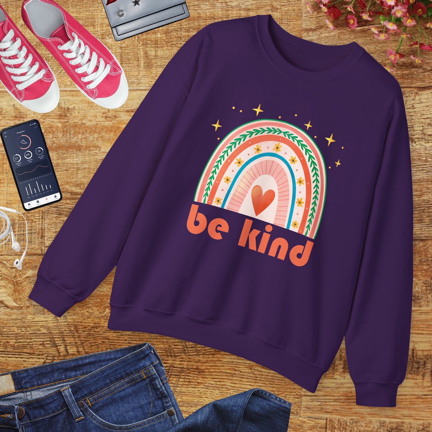 ๐Be Kind - Wear the Rainbow Within - Crewneck Sweatshirt