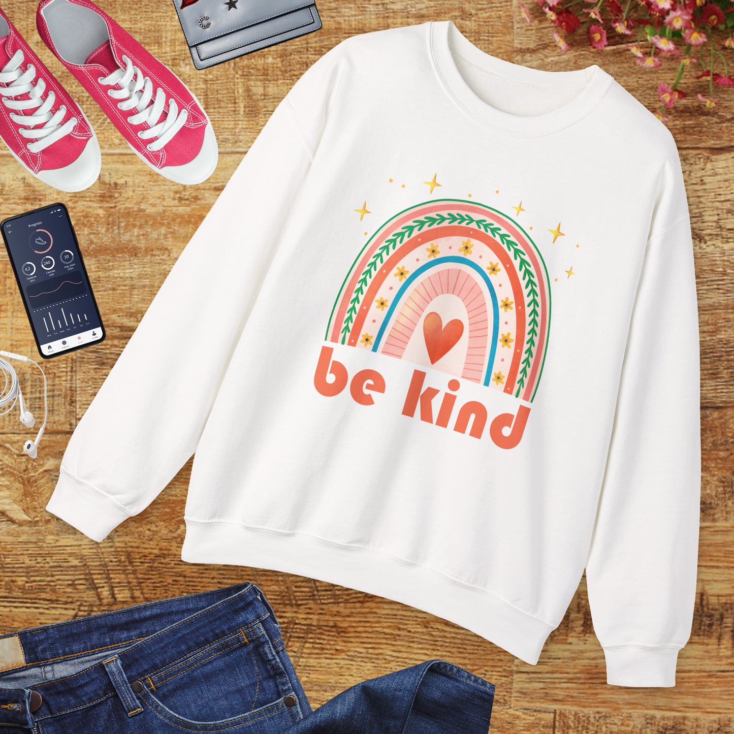 ๐Be Kind - Wear the Rainbow Within - Crewneck Sweatshirt