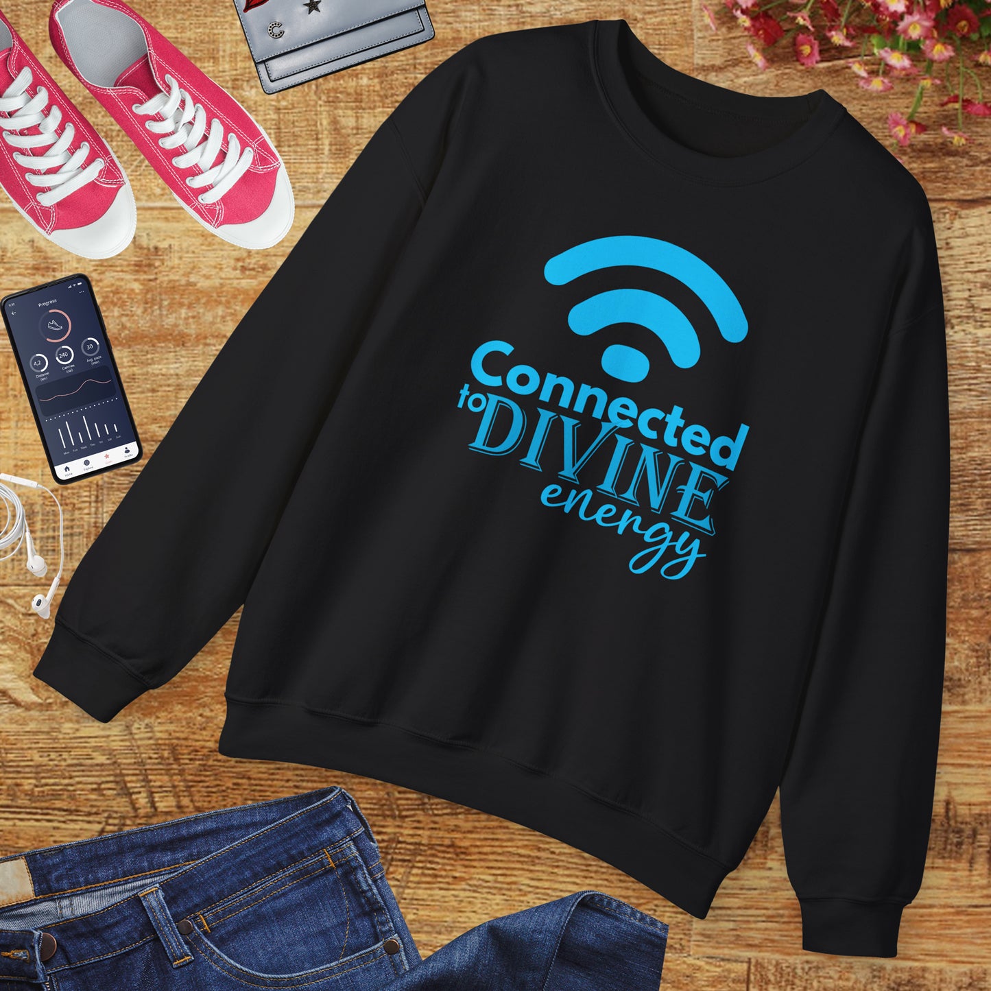 📶Divine Signal - Stay Spiritually Connected Crewneck Sweatshirt