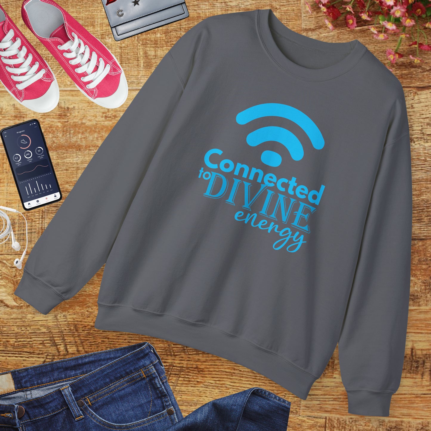 📶Divine Signal - Stay Spiritually Connected Crewneck Sweatshirt