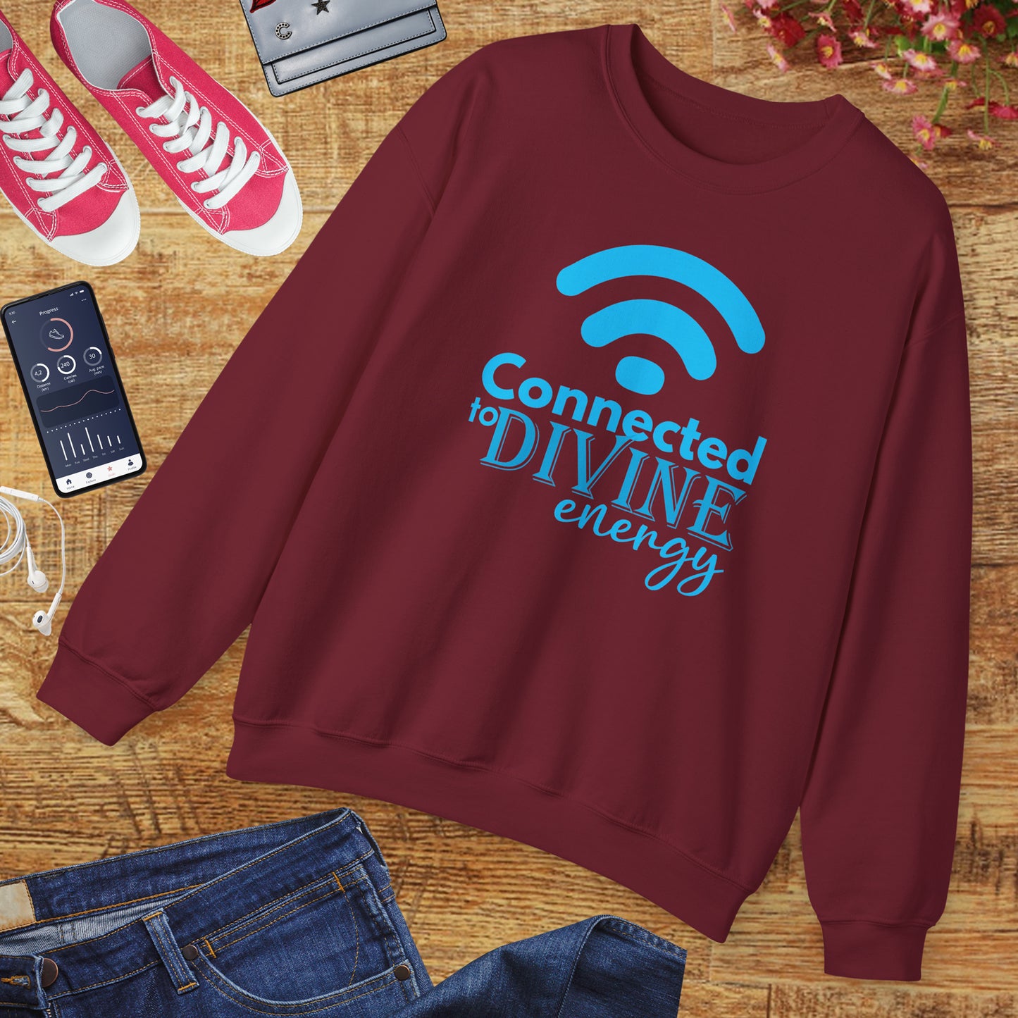 📶Divine Signal - Stay Spiritually Connected Crewneck Sweatshirt