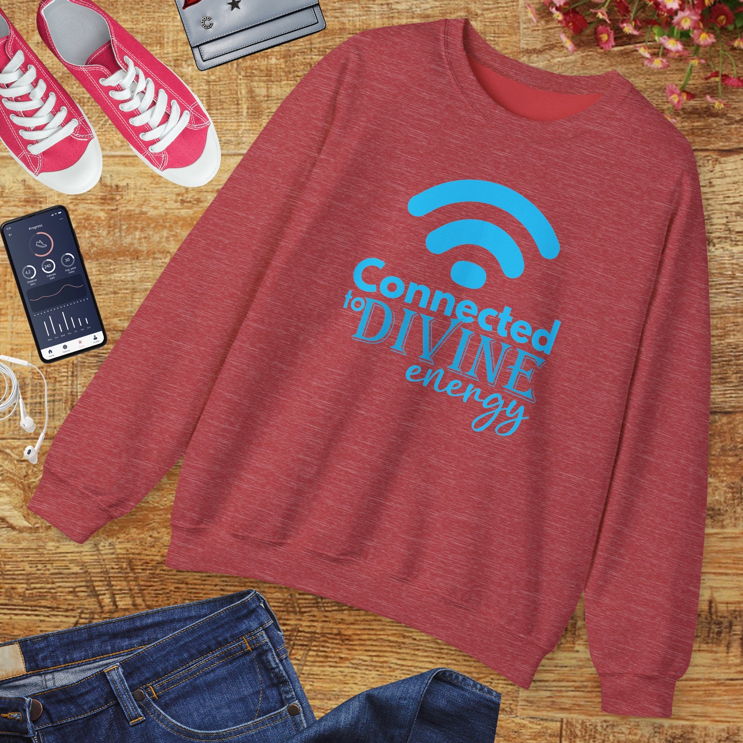 📶Divine Signal - Stay Spiritually Connected Crewneck Sweatshirt
