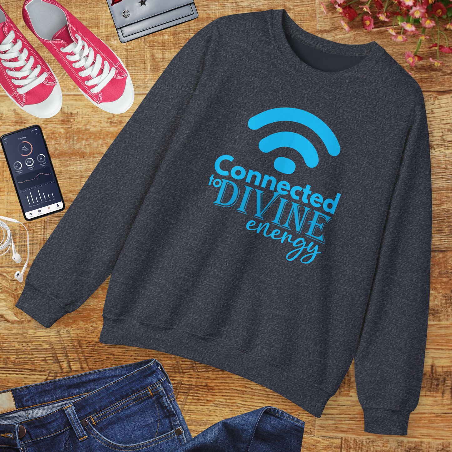 📶Divine Signal - Stay Spiritually Connected Crewneck Sweatshirt