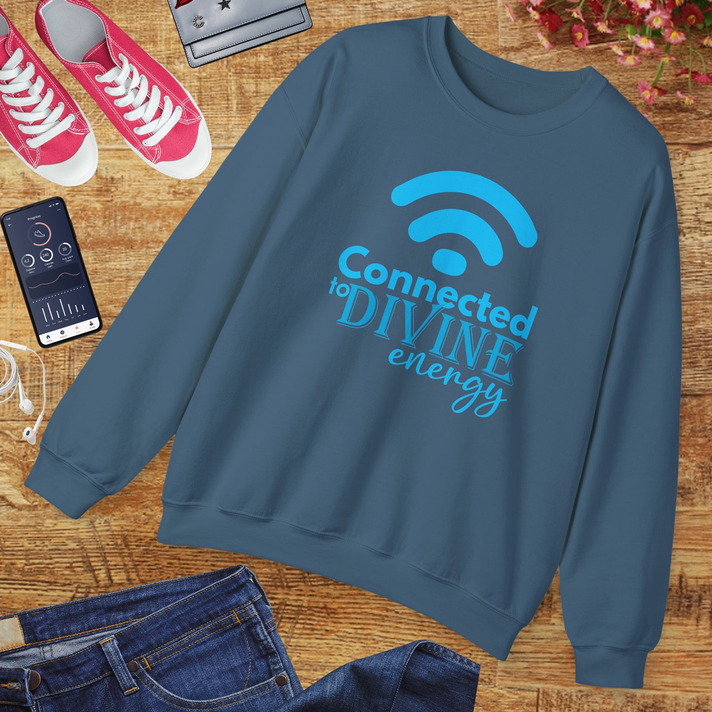 📶Divine Signal - Stay Spiritually Connected Crewneck Sweatshirt