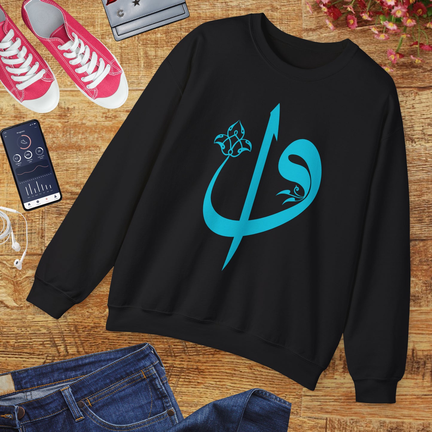 🌙Elif Vav Calligraphy Crewneck Sweatshirt