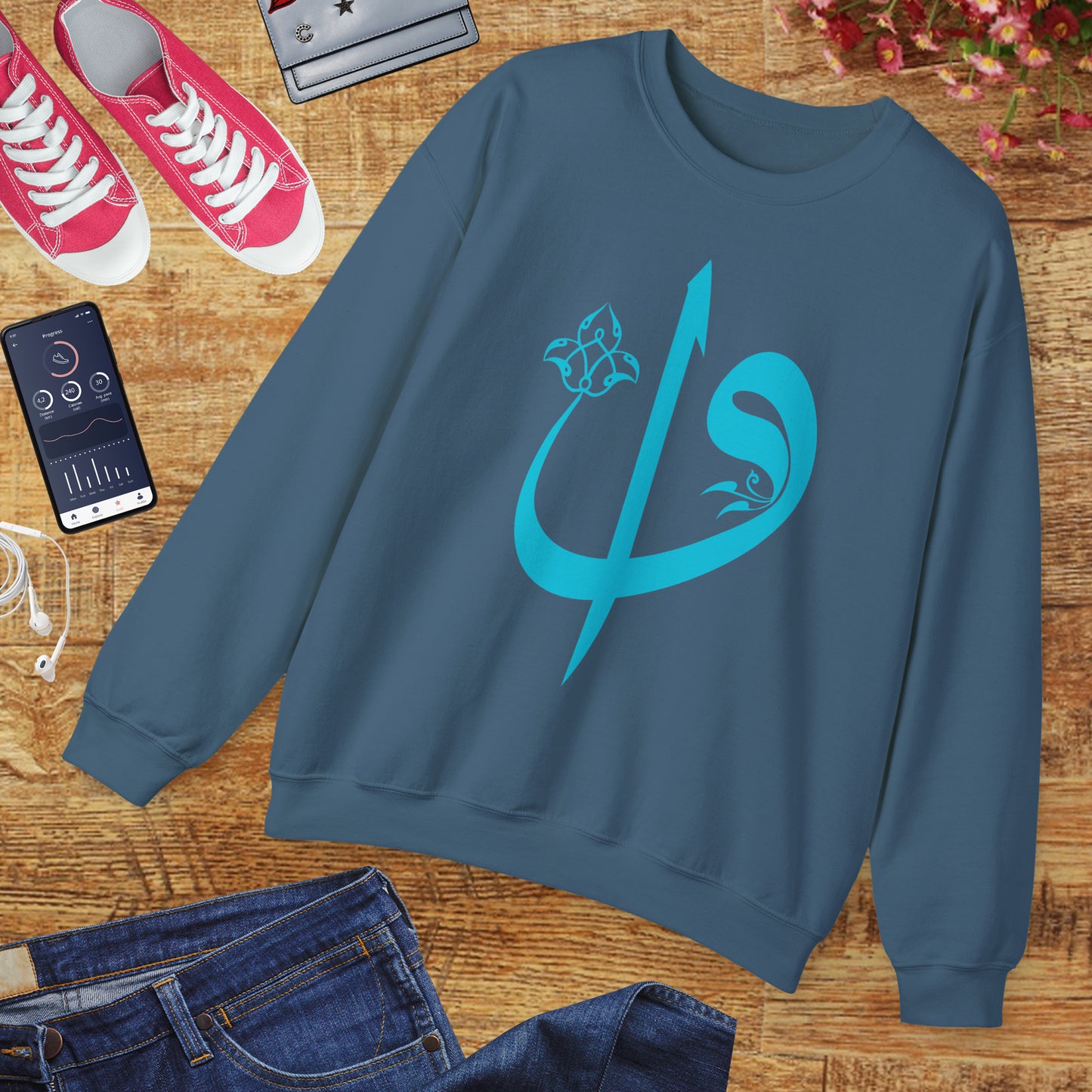 🌙Elif Vav Calligraphy Crewneck Sweatshirt