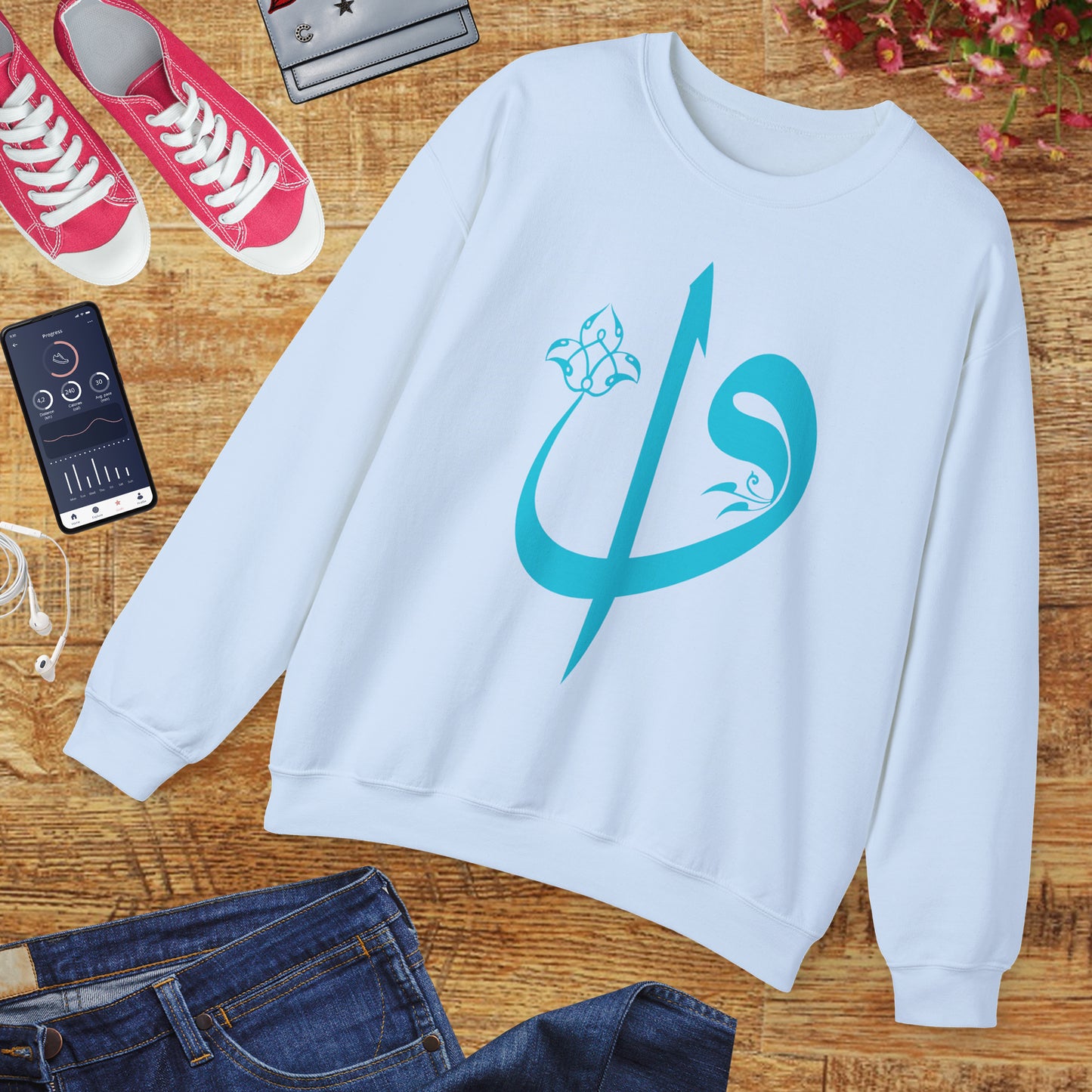 🌙Elif Vav Calligraphy Crewneck Sweatshirt