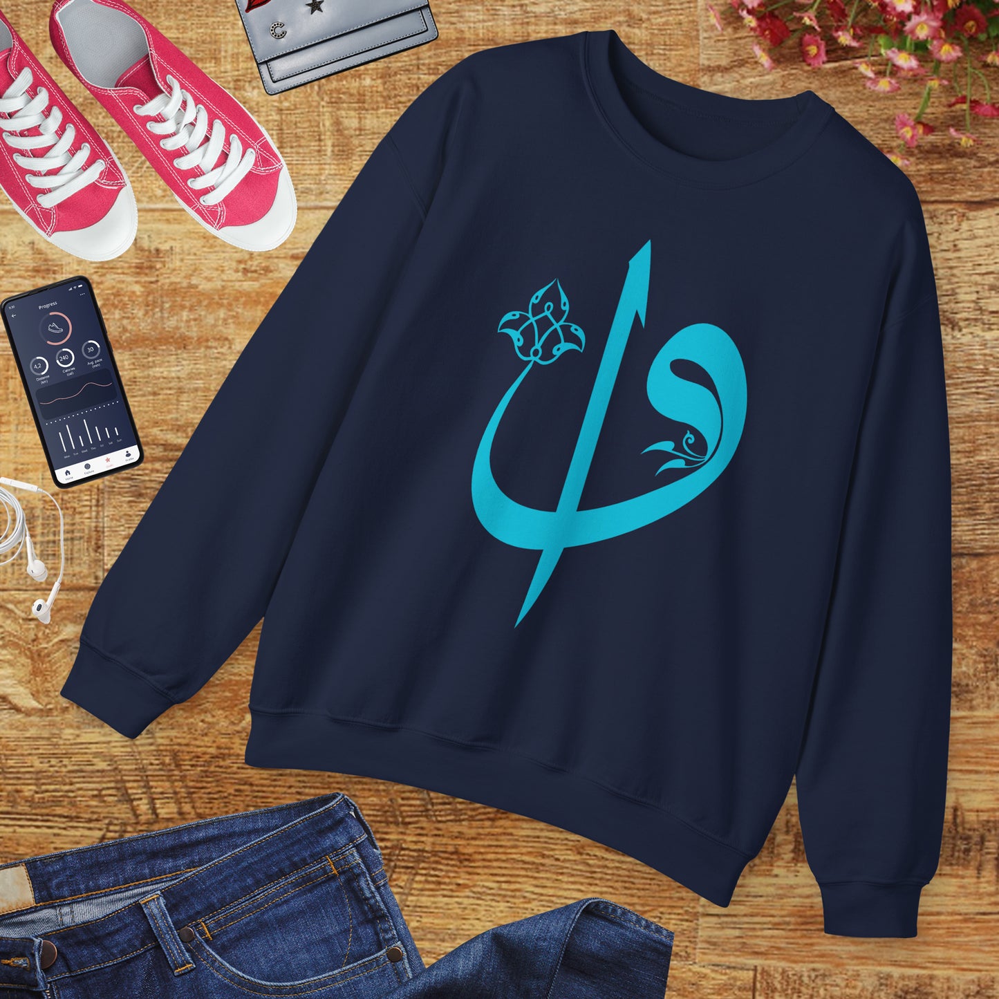🌙Elif Vav Calligraphy Crewneck Sweatshirt