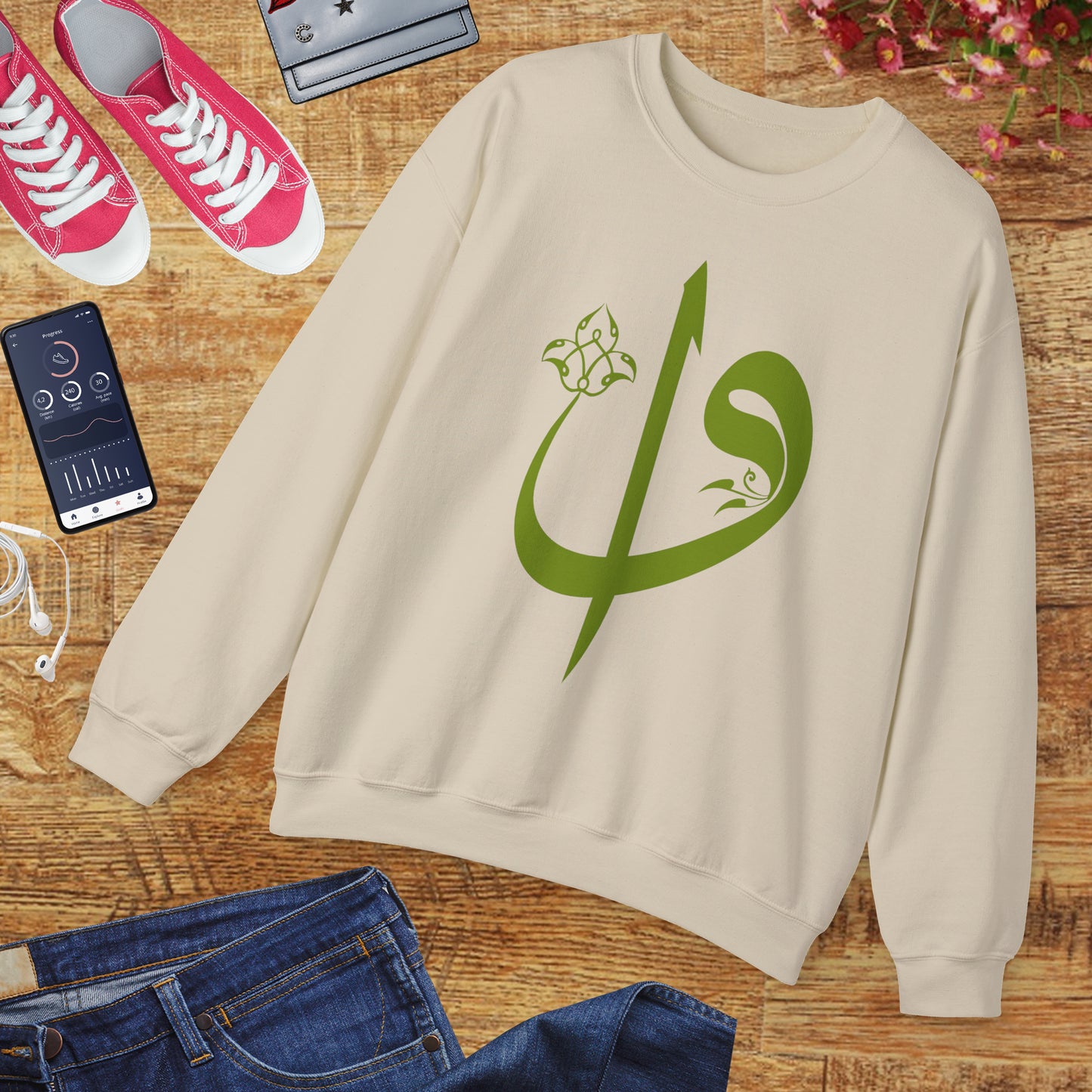 🌙Elif Vav Calligraphy Crewneck Sweatshirt