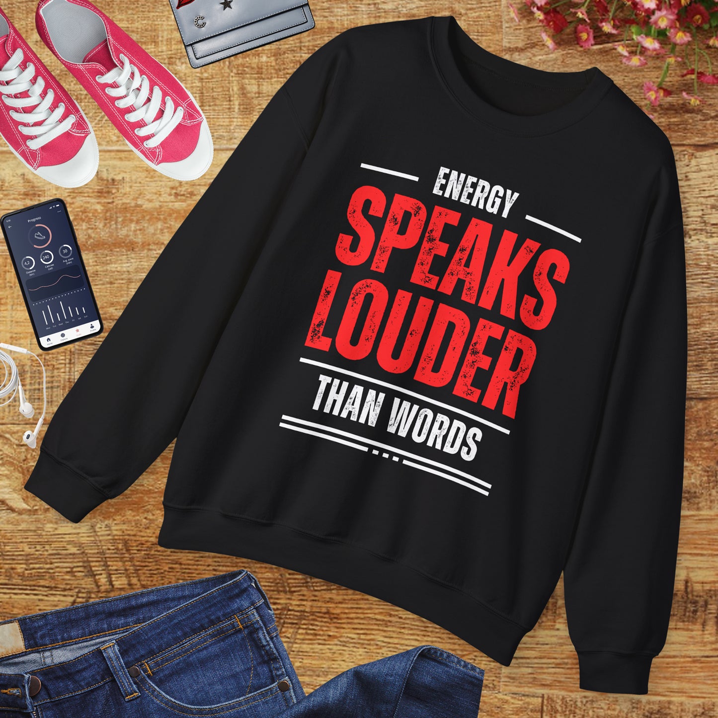 🔮Energy Speaks Louder - Vibrational Wisdom Crewneck Sweatshirt