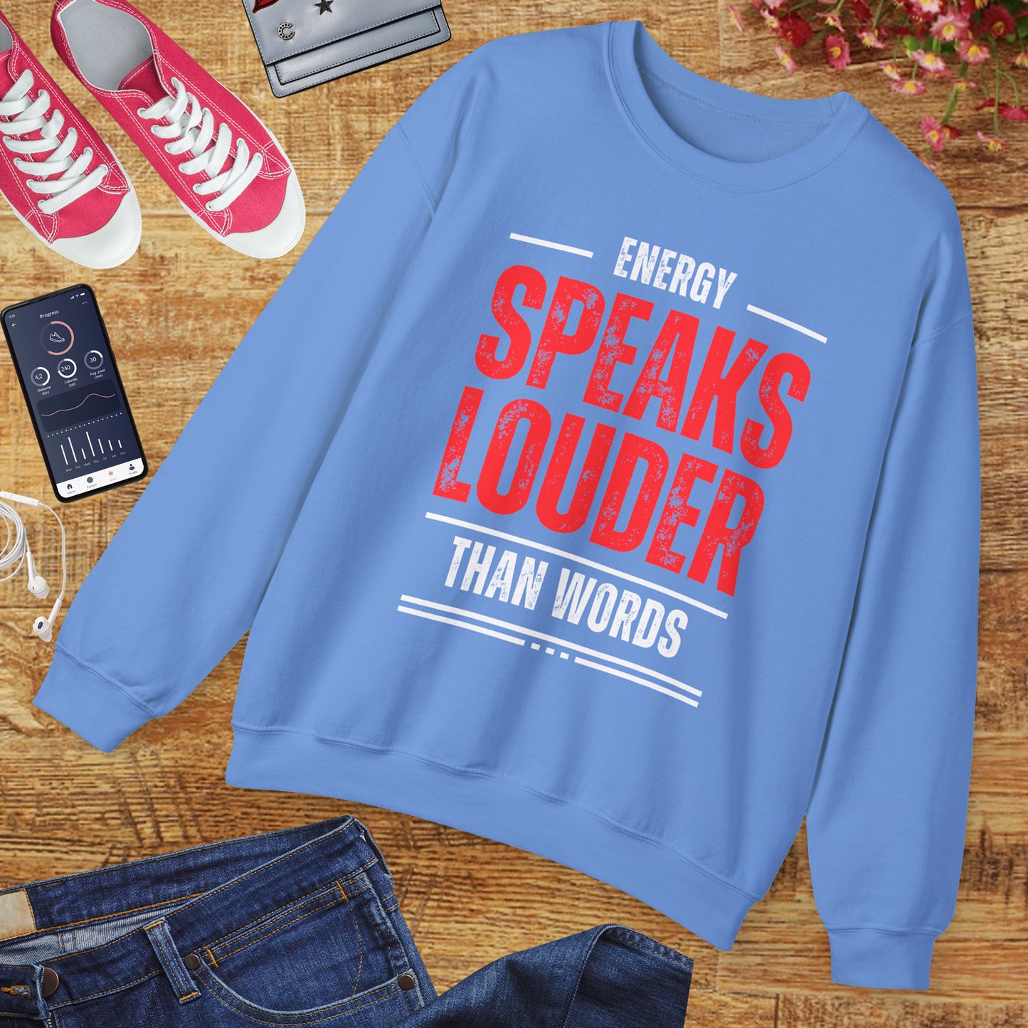 🔮Energy Speaks Louder - Vibrational Wisdom Crewneck Sweatshirt