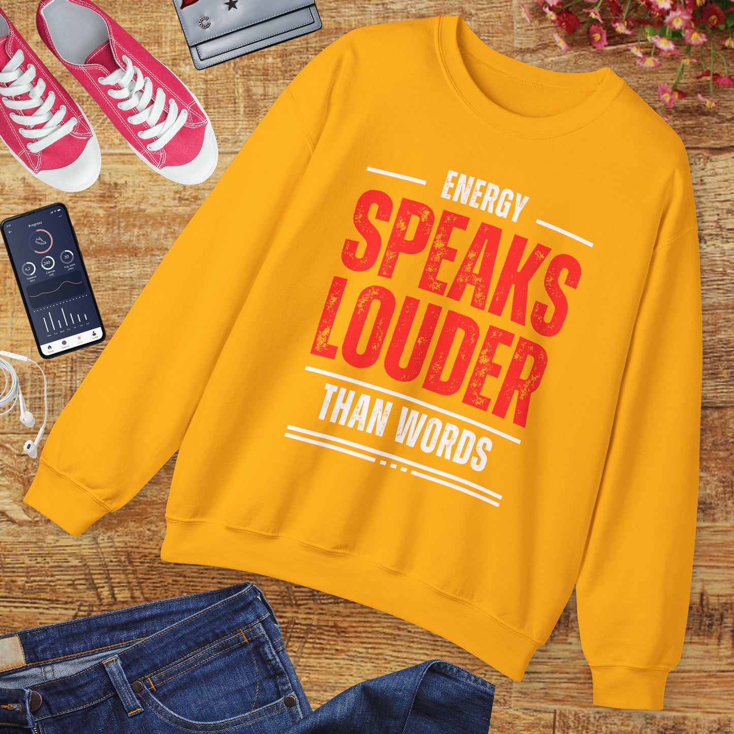 🔮Energy Speaks Louder - Vibrational Wisdom Crewneck Sweatshirt