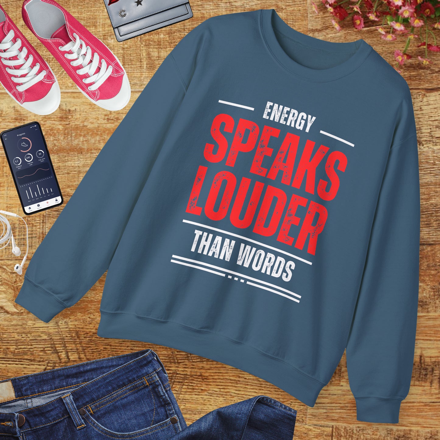 🔮Energy Speaks Louder - Vibrational Wisdom Crewneck Sweatshirt