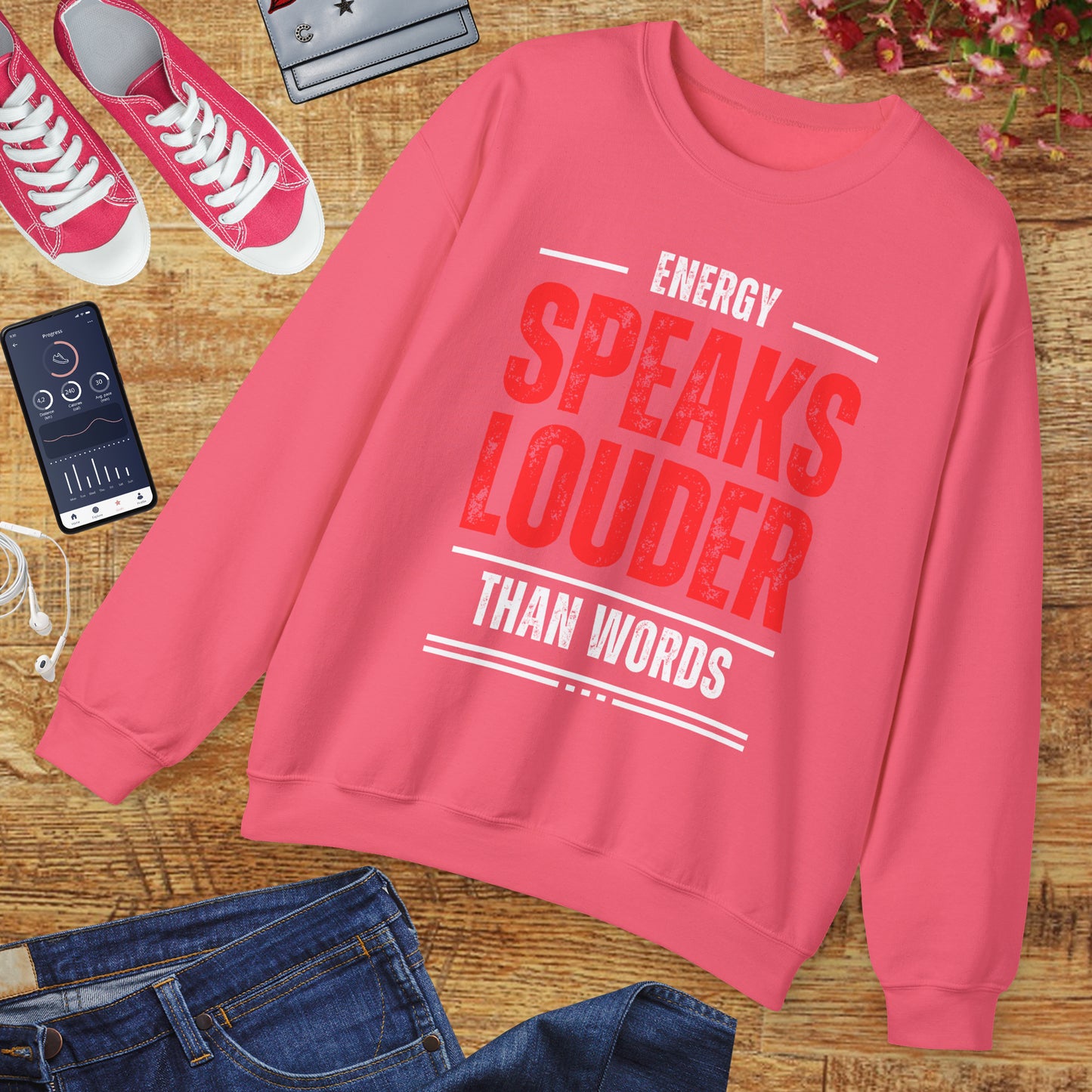 🔮Energy Speaks Louder - Vibrational Wisdom Crewneck Sweatshirt