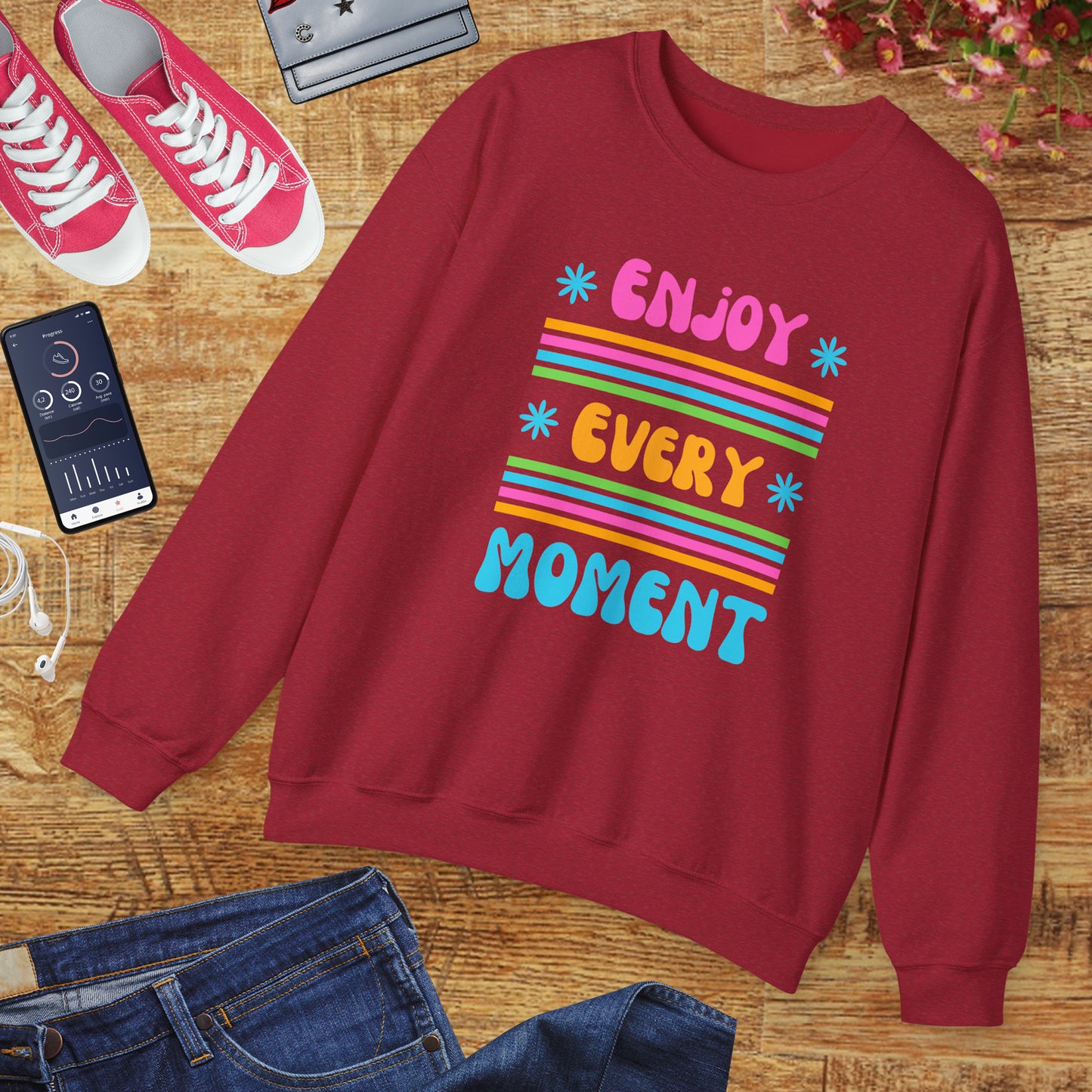 🌞Joy in Color - Every Moment is a Miracle Crewneck Sweatshirt