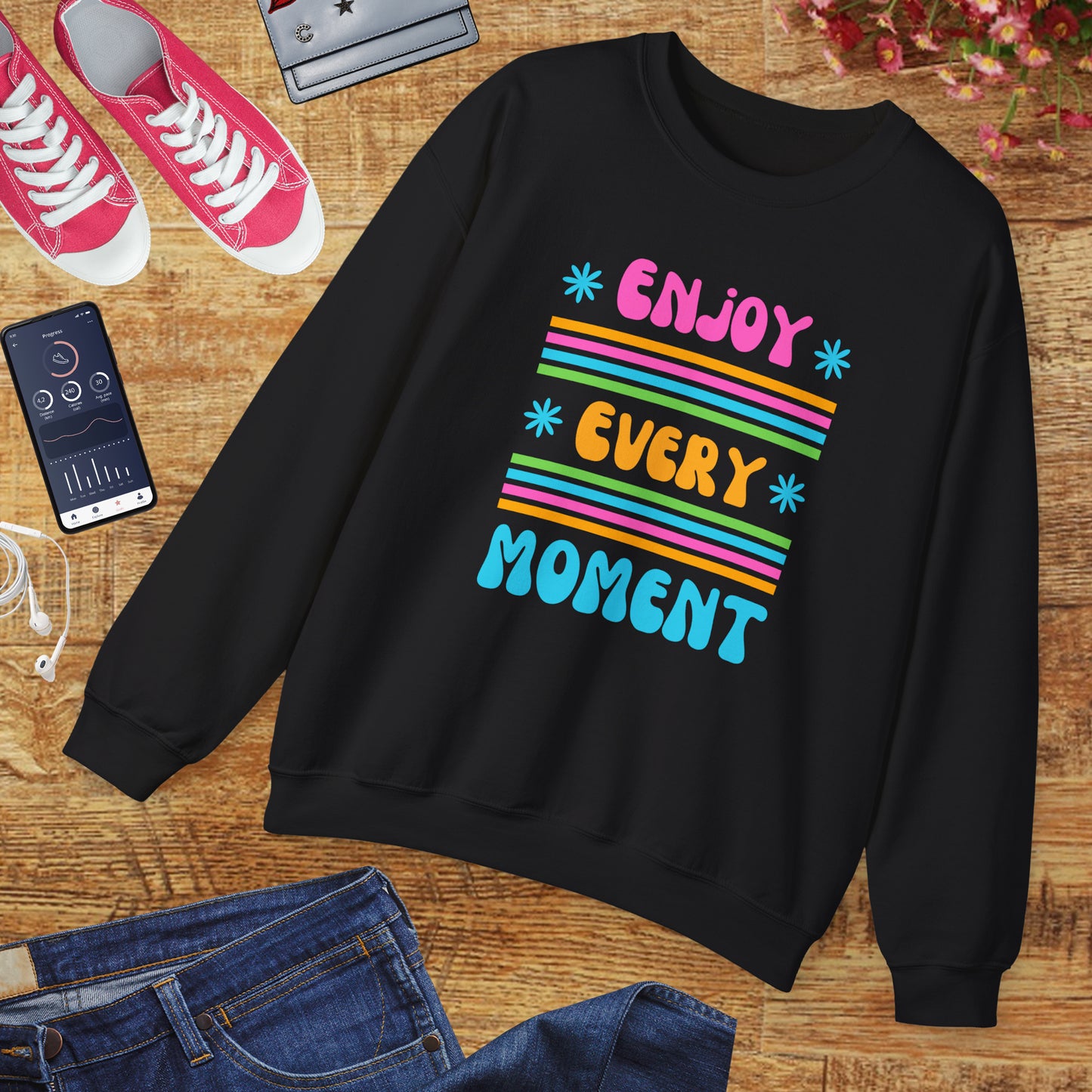 🌞Joy in Color - Every Moment is a Miracle Crewneck Sweatshirt