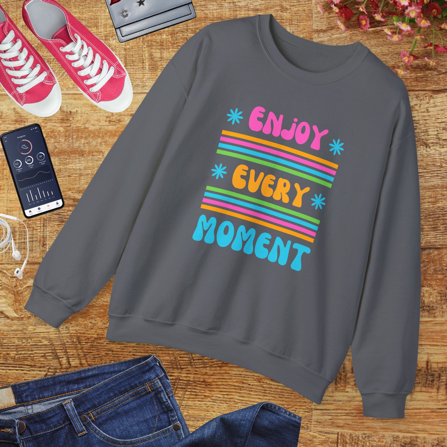 🌞Joy in Color - Every Moment is a Miracle Crewneck Sweatshirt