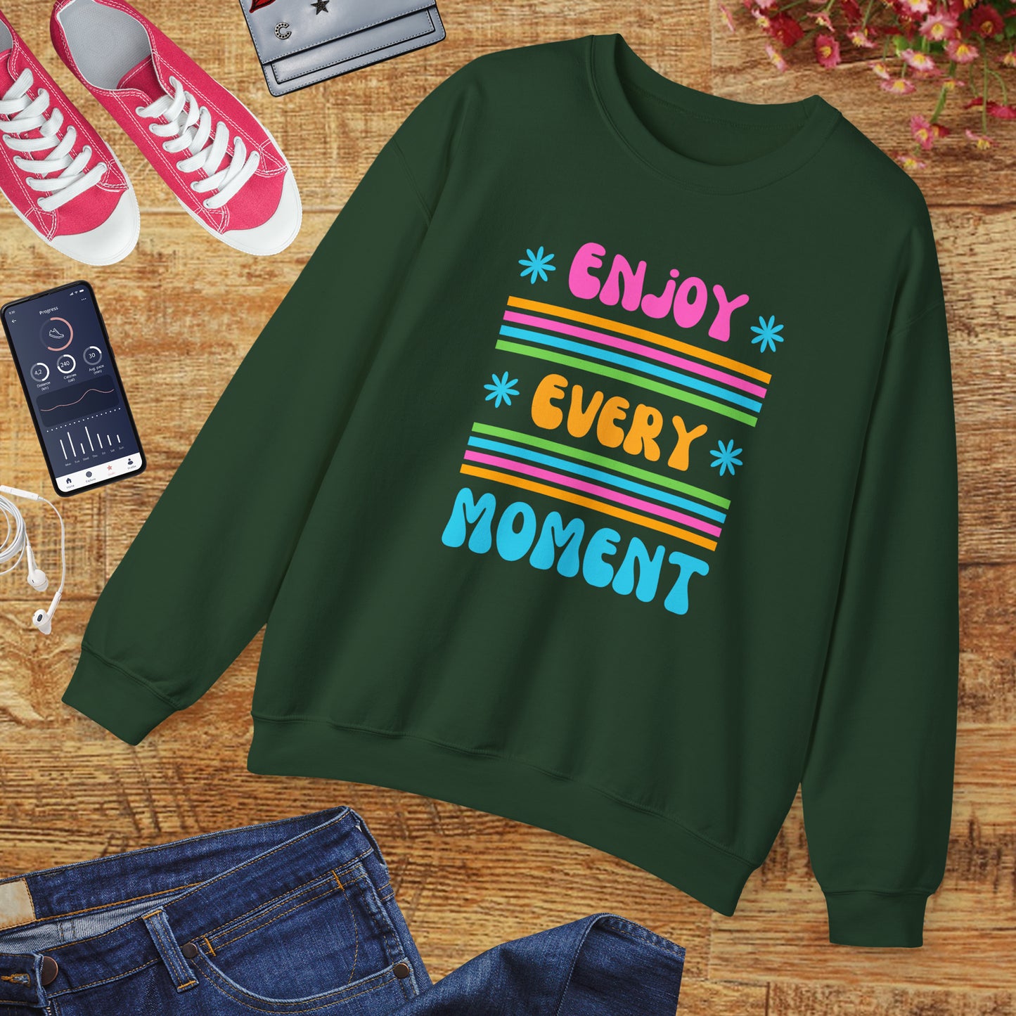 🌞Joy in Color - Every Moment is a Miracle Crewneck Sweatshirt